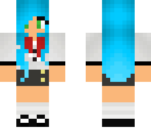 bow-tie blue hair girl