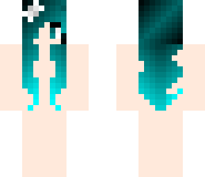 dark-teal haired girl base