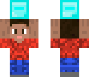 little kid holding diamond block