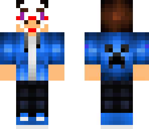 blue creeper hoodie teen with puppet mask