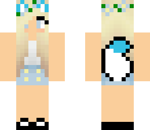 blue flower hippie wolf girl