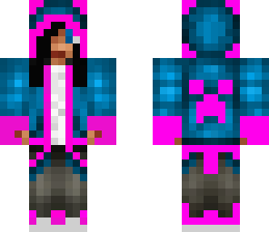 blue hoodie girl