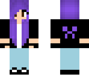 purple creeper hoodie girl