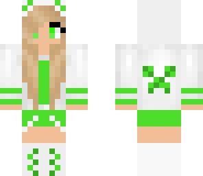 creeper girl green dark light style