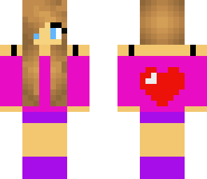 pink heart girl