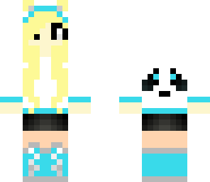 blond blue panda