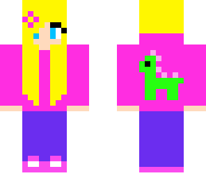 cute girl with a dino on her hoodie