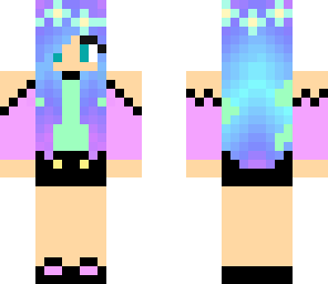 cute blue haired girl