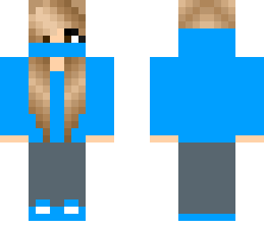 blue girl with bandana