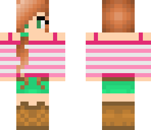 ponytail girl brown red