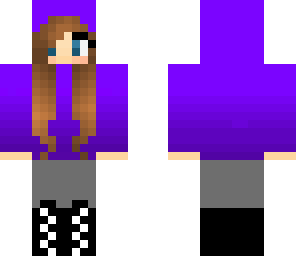 girl wearing purple hoodie