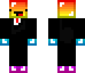 rainbow in a tux