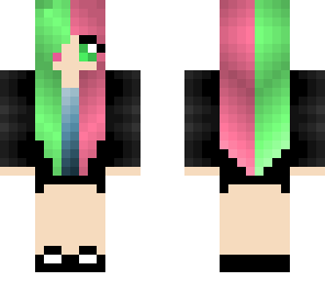 pink and lime green girl