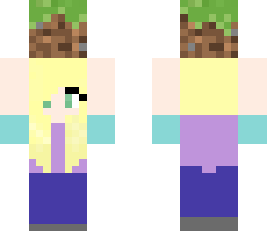 my new girl holding a block skin