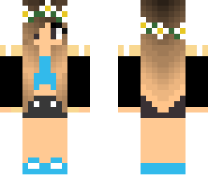 blue flower girl