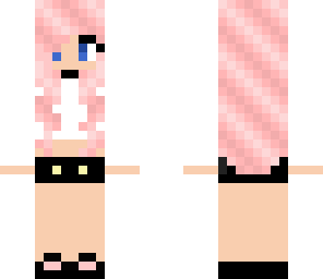 cute pink haired girl