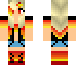 blonde fire girl