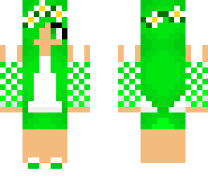 cute green flower gurl