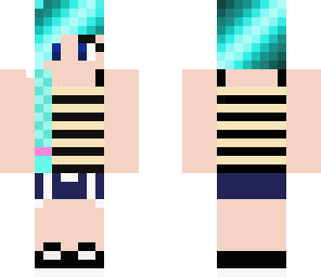 blue haired girl