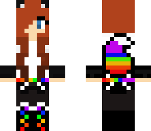 rainbow wolf girl