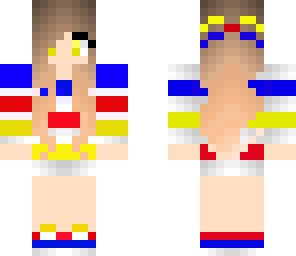 red blue yellow girl