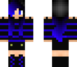 blue and black with headphones