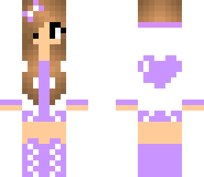 purple heart girl with headphones