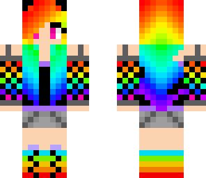 rainbow cat girl