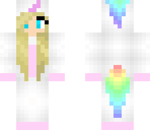 blonde unicorn girl with lighter blue eyes