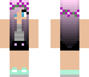cute purple ombre tumblr girl