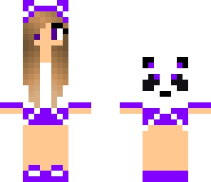 cute purple panda girl