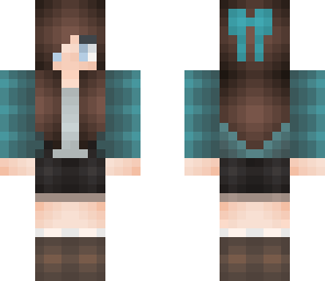 teal brown hair girl