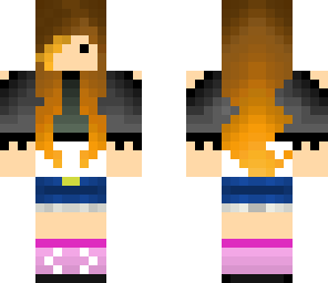 grey minecraft girl with pixel eyes
