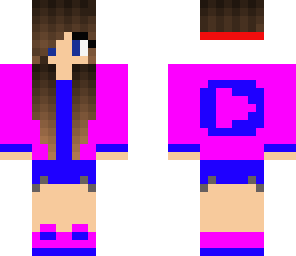 blue and pink youtuber
