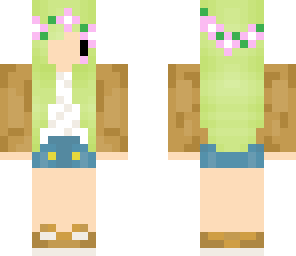 cutie green hair girl