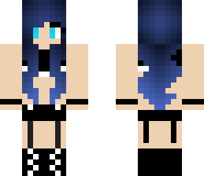 navy blue hair goth