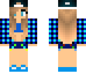 blue plaid girl
