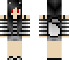 black and white wolf girl