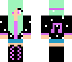 mint green gamer girl