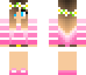 pink ombe hair girl