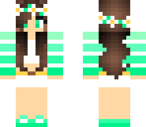 mint green ombre girl