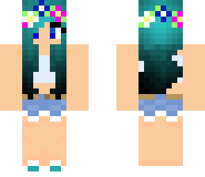 cute blue hair girl