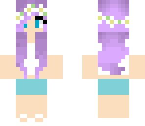 purple hair summer girl