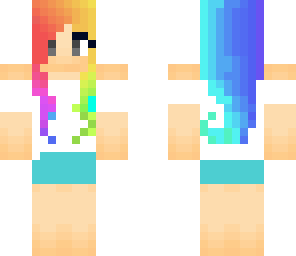 vibrant rainbow girl