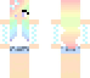 rainbow haired teen