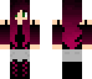 purple and black hair girl