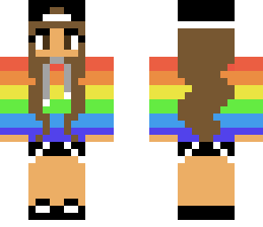 rainbow hoddie girl