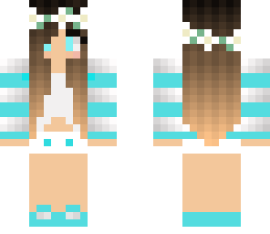 cyan blue girl