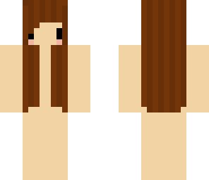 chibi girl base with brown straight hair