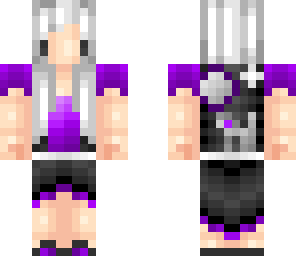 chibi purple wolf girl